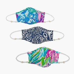 💜Lilly Pulitzer Lilly Adult Face Mask (Multi Resort Prints) Scarves